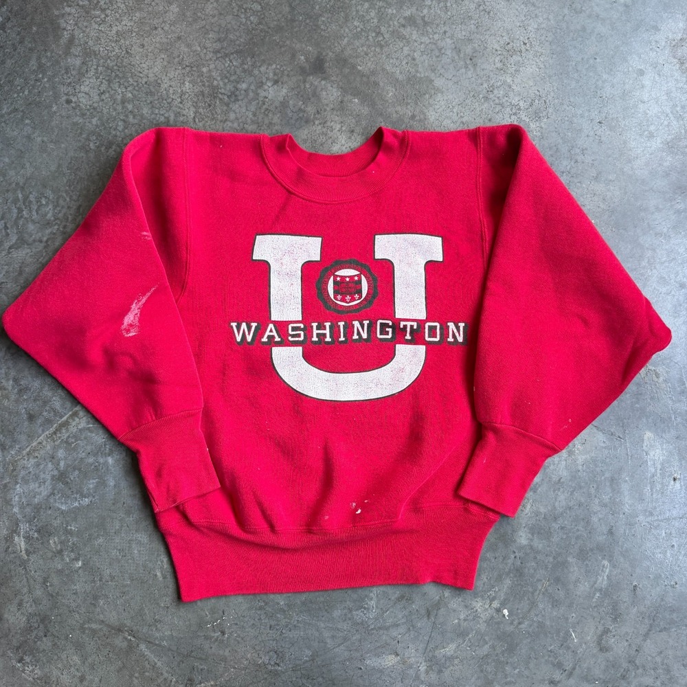 Vintage 70s Velva Sheen Washington University St. Louis Raglan Sweatshirt Sz M